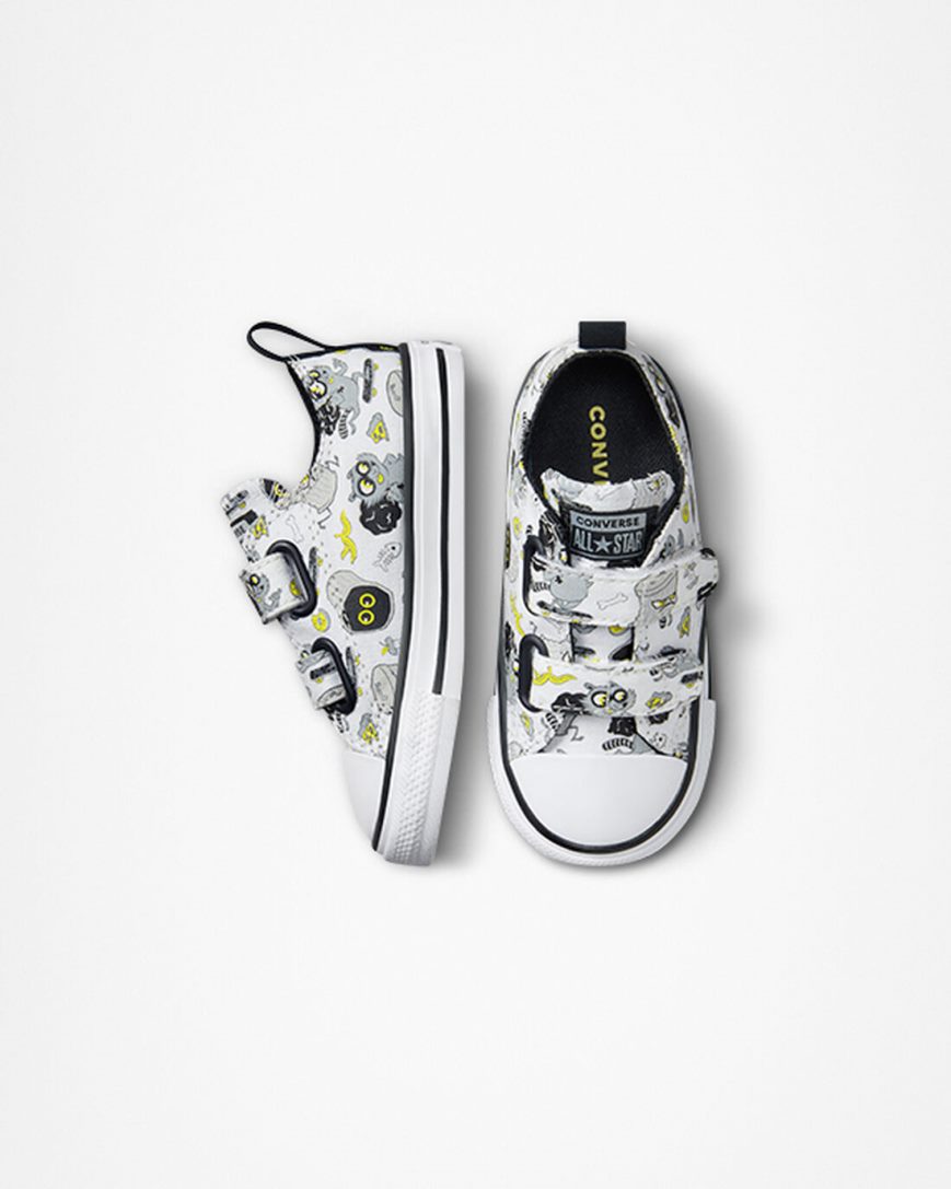 Tenisky Nizke Converse Chuck Taylor All Star Easy-On Raccoons Chlapcenske Biele Čierne Siva | SK N11QFW4